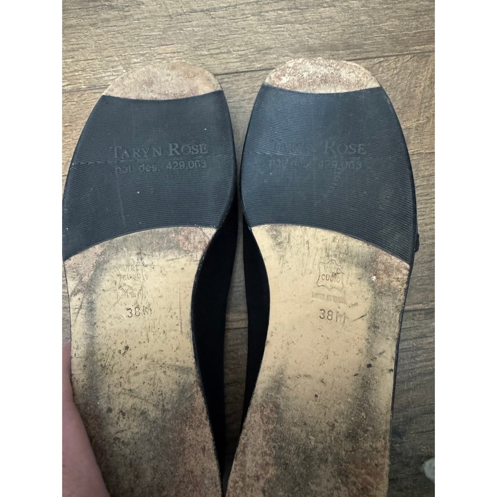 Taryn Rose Black Stretch Comfort Wedge Slip-On Shoes Size 38 - Picture 6 of 7